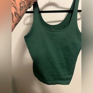 A new day Forest green tank top